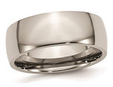 Men's Chisel 8mm Comfort Fit Titanium Wedding Band Ring